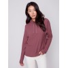Ottoman Cotton Funnel Neck Sweater - Raspberry Ottoman Cotton Funnel Neck Sweater - Raspberry