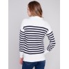 Ottoman Cotton Funnel Neck Sweater - Nautical Ottoman Cotton Funnel Neck Sweater - Nautical