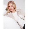 Pearlized Faux Leather Jacket - Champagne Pearlized Faux Leather Jacket - Champagne