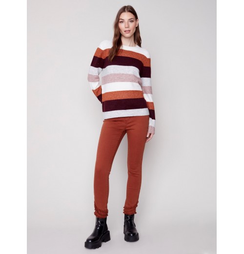 Plush Striped Sweater - Powder Plush Striped Sweater - Powder