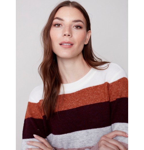 Plush Striped Sweater - Powder Plush Striped Sweater - Powder