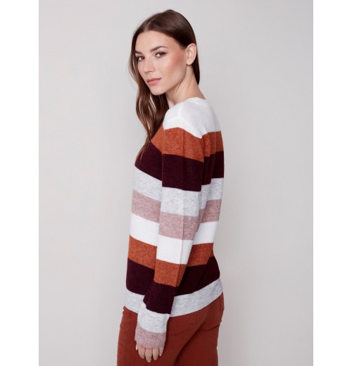 Plush Striped Sweater - Powder Plush Striped Sweater - Powder