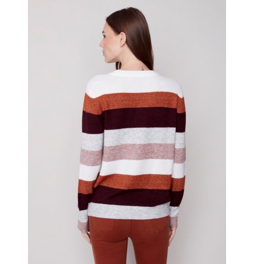Plush Striped Sweater - Powder Plush Striped Sweater - Powder