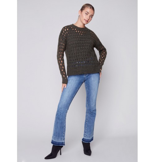 Plush Net Stitch Sweater - Spruce Plush Net Stitch Sweater - Spruce