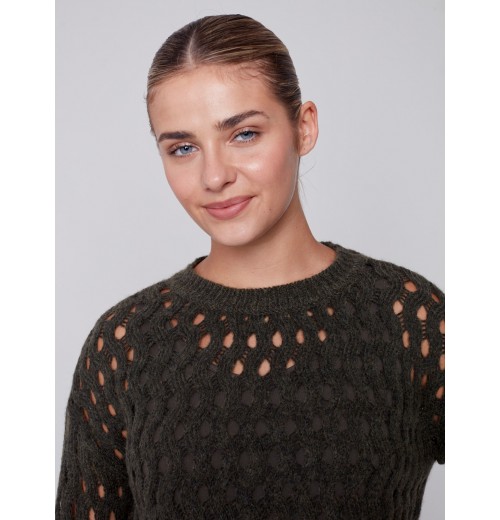 Plush Net Stitch Sweater - Spruce Plush Net Stitch Sweater - Spruce