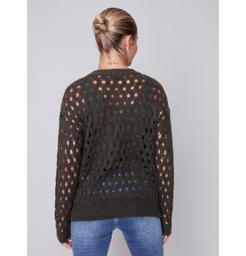 Plush Net Stitch Sweater - Spruce Plush Net Stitch Sweater - Spruce