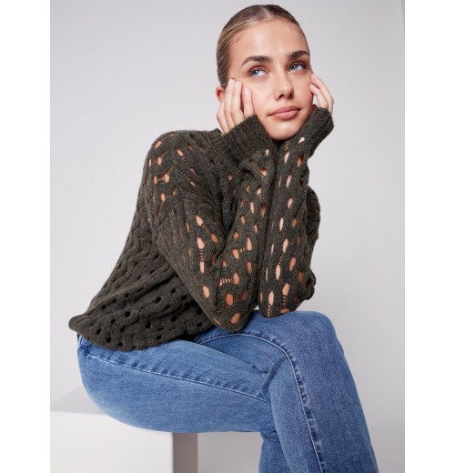 Plush Net Stitch Sweater - Spruce Plush Net Stitch Sweater - Spruce