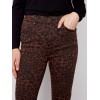 Printed Bootcut Stretch Twill Pants - Cheetah Printed Bootcut Stretch Twill Pants - Cheetah
