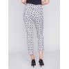 Printed Capri Pants with Hem Slit - Checker Printed Capri Pants with Hem Slit - Checker