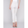 Printed Capri Pants with Hem Slit - Greige Printed Capri Pants with Hem Slit - Greige