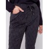 Printed Corduroy Crinkle Jogger Pants - Port Printed Corduroy Crinkle Jogger Pants - Port