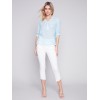 Printed Cotton Gauze Blouse - Sky Printed Cotton Gauze Blouse - Sky
