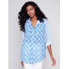 Printed Crinkle Georgette Blouse - Geo Printed Crinkle Georgette Blouse - Geo