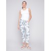 Printed Crinkle Jogger Pants - Summer Leaf Printed Crinkle Jogger Pants - Summer Leaf