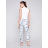 Printed Crinkle Jogger Pants - Summer Leaf Printed Crinkle Jogger Pants - Summer Leaf