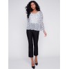 Printed Crinkle Mesh Top - Checker Printed Crinkle Mesh Top - Checker