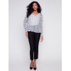Printed Crinkle Mesh Top - Checker Printed Crinkle Mesh Top - Checker