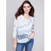 Printed Dolman Sweater - Indigo Printed Dolman Sweater - Indigo