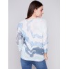 Printed Dolman Sweater - Indigo Printed Dolman Sweater - Indigo
