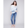 Printed Dolman Sweater - Indigo Printed Dolman Sweater - Indigo