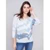 Printed Dolman Sweater - Indigo Printed Dolman Sweater - Indigo