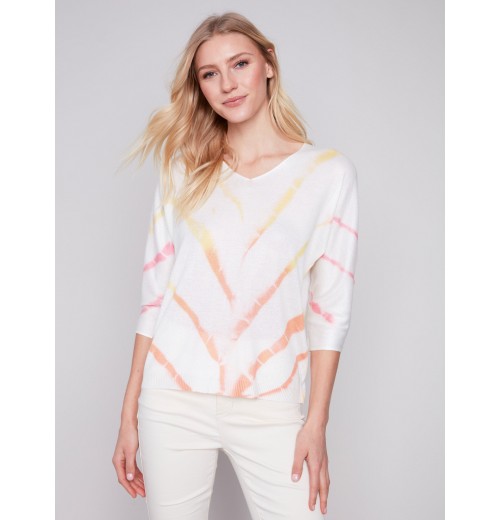 Printed Dolman Sweater - Lemon Printed Dolman Sweater - Lemon