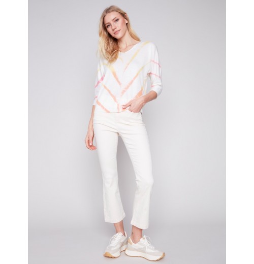 Printed Dolman Sweater - Lemon Printed Dolman Sweater - Lemon