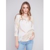 Printed Dolman Sweater - Stone Printed Dolman Sweater - Stone