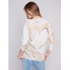 Printed Dolman Sweater - Stone Printed Dolman Sweater - Stone