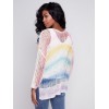 Printed Fishnet Crochet Sweater - Rainbow Printed Fishnet Crochet Sweater - Rainbow
