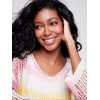 Printed Fishnet Crochet Sweater - Rainbow Printed Fishnet Crochet Sweater - Rainbow