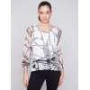 Printed Fishnet Crochet Sweater - Pepper Printed Fishnet Crochet Sweater - Pepper
