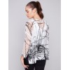 Printed Fishnet Crochet Sweater - Pepper Printed Fishnet Crochet Sweater - Pepper