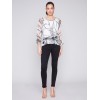 Printed Fishnet Crochet Sweater - Pepper Printed Fishnet Crochet Sweater - Pepper