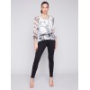 Printed Fishnet Crochet Sweater - Pepper Printed Fishnet Crochet Sweater - Pepper