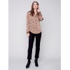 Printed Gutsy Satin Shirt - Animal Printed Gutsy Satin Shirt - Animal