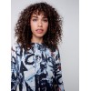 Printed Plush Knit Sweater - Snowflake Printed Plush Knit Sweater - Snowflake
