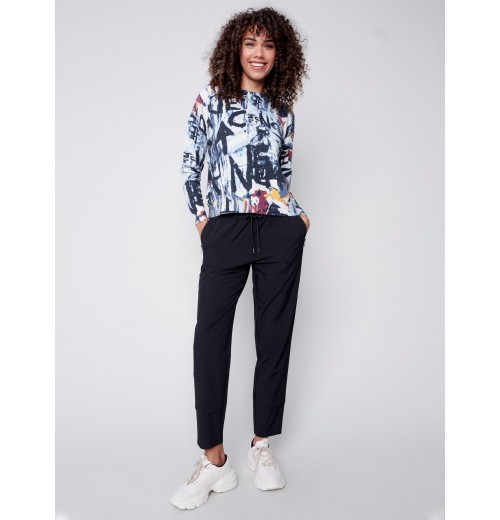 Printed Plush Knit Sweater - Snowflake Printed Plush Knit Sweater - Snowflake