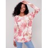 Printed Plush Knit Sweater - Orchid Printed Plush Knit Sweater - Orchid