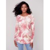 Printed Plush Knit Sweater - Orchid Printed Plush Knit Sweater - Orchid