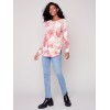 Printed Plush Knit Sweater - Orchid Printed Plush Knit Sweater - Orchid