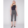 Printed Stretch Pull-On Capri Pants - White Tiles Printed Stretch Pull-On Capri Pants - White Tiles