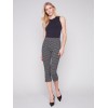 Printed Stretch Pull-On Capri Pants - White Tiles Printed Stretch Pull-On Capri Pants - White Tiles