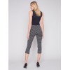 Printed Stretch Pull-On Capri Pants - White Tiles Printed Stretch Pull-On Capri Pants - White Tiles