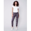 Printed Suede Crinkle Jogger Pants - Paisley Printed Suede Crinkle Jogger Pants - Paisley