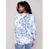 Printed V-Neck Knit Top - Snowflake Printed V-Neck Knit Top - Snowflake