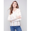 Printed V-Neck Sweater - Light Gray Printed V-Neck Sweater - Light Gray