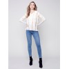Printed V-Neck Sweater - Light Gray Printed V-Neck Sweater - Light Gray