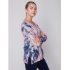Printed V-Neck Sweater - Pastel Printed V-Neck Sweater - Pastel