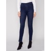 Pull-On Jeans with Snap Button Hem - Blue Black Pull-On Jeans with Snap Button Hem - Blue Black